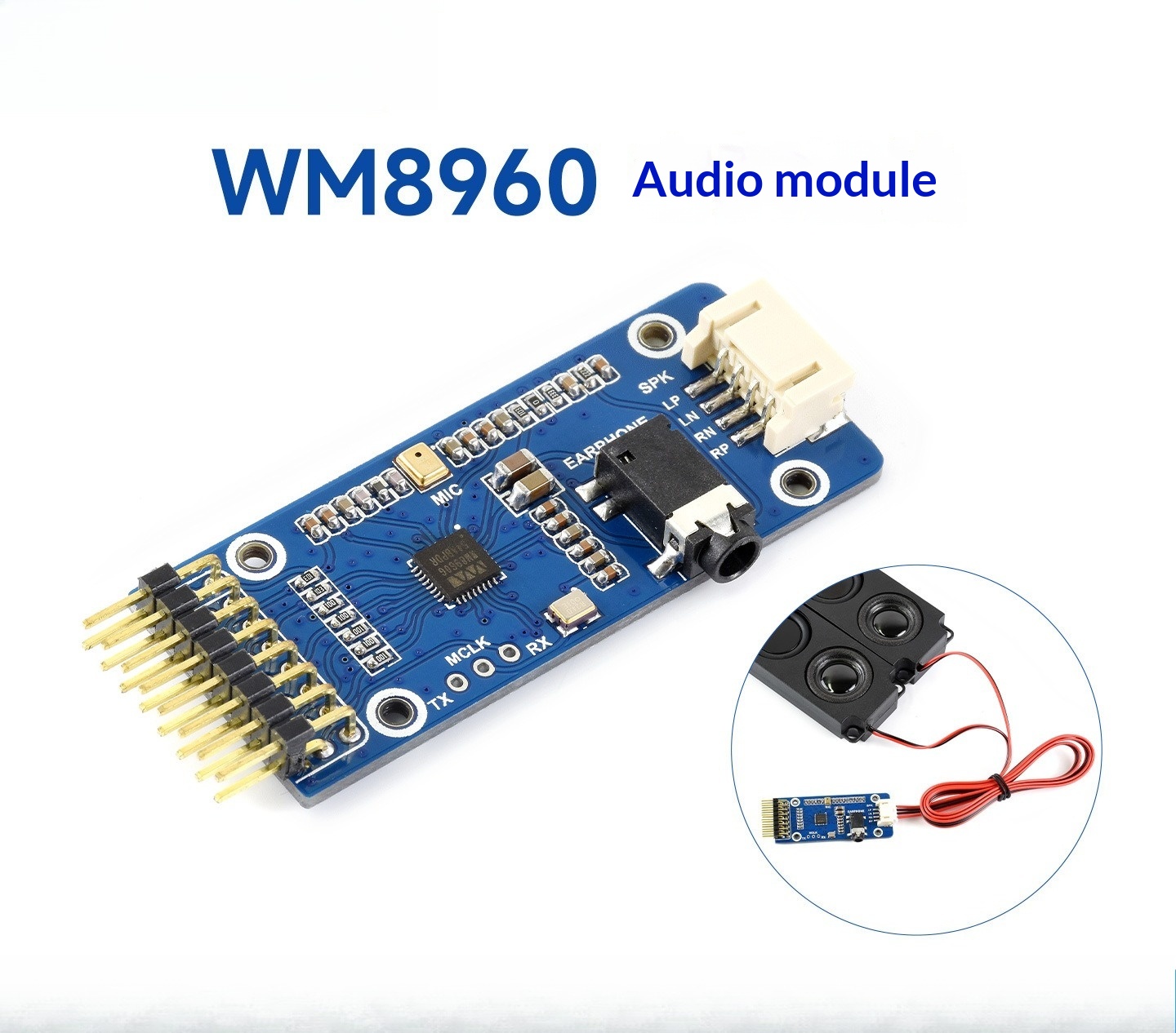 Microphone Module - WM8960 Stereo-Audio-Codec-Modul, I2S I2C, Wiedergabe und
