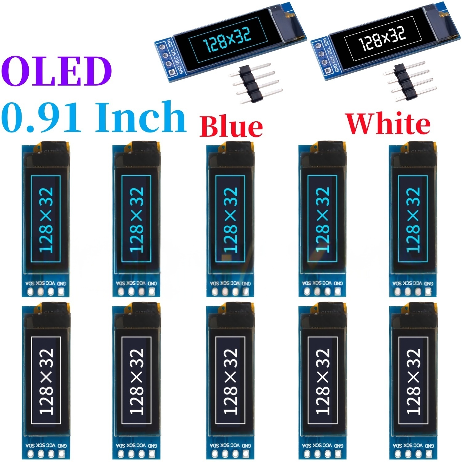 Ssd1306 - 0,91 Zoll 128x32 IIC I2C Weiß