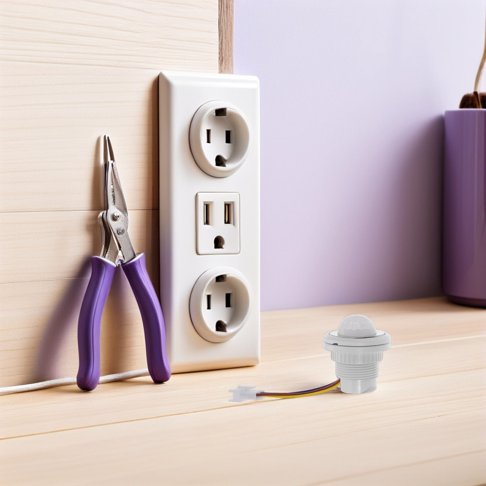 Pir Motion Sensor - Bewegungssensor-Lichtschalter, Infrarot-PIR-Controller, einstellbare Verzögerung, Lichtempfindlichkeit, Erkennung