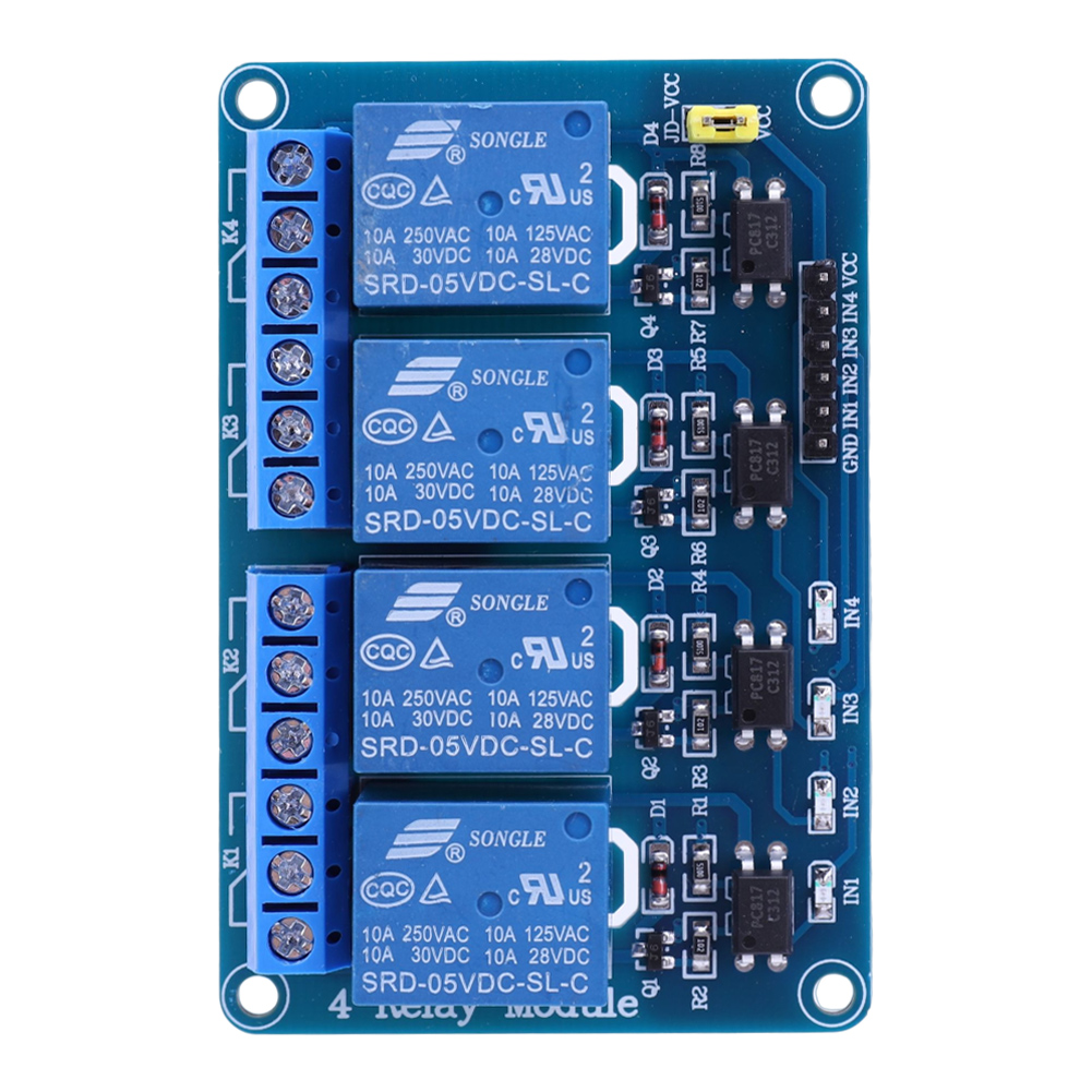 5V 12V 4-Kanal-Relaisplatine m – Relay Module 4 Channel Bewertung und Preis