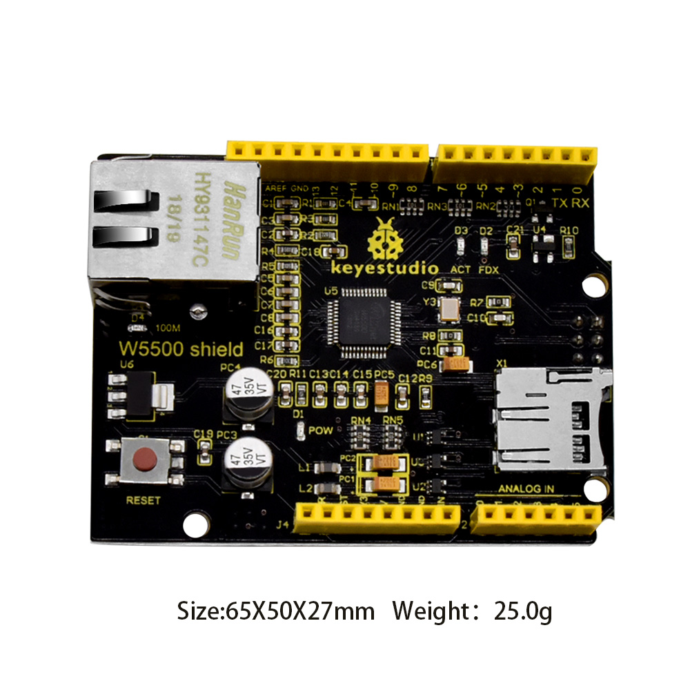 Keyestudio W5500 Ethernet Shie – Ethernet W5500 Bewertung und Preis